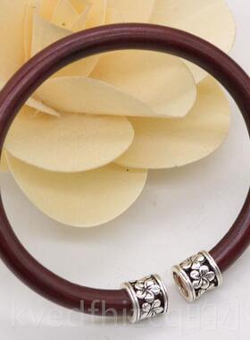 新款天藤925纯银鸡记藤手镯孤品西藏男女款血有节无节情侣款 木藤