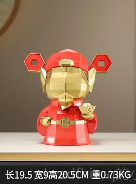 新款中式轻奢高档大办气新摆件领导装公室展示柜酒柜高端书柜家居