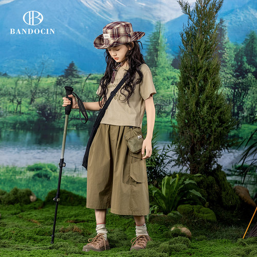 半度闲夏季女童原创设计两件套