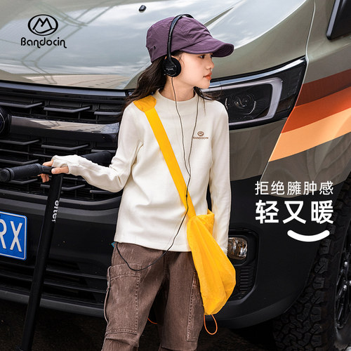 半度闲秋冬原创设计圆领长袖T恤