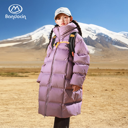 半度闲2025冬原创连帽中长羽绒服