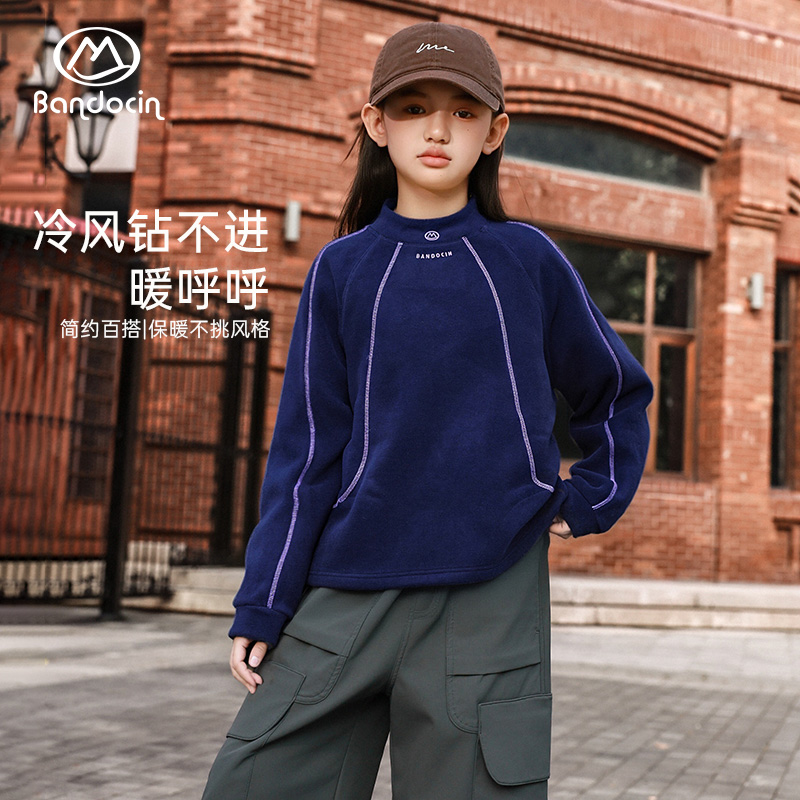 半度闲2025冬季原创加绒打底T恤