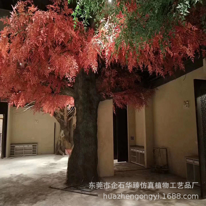 厂家直销湘菜馆川菜馆小吃城美食城水泥树仿真树旅游景点造型树