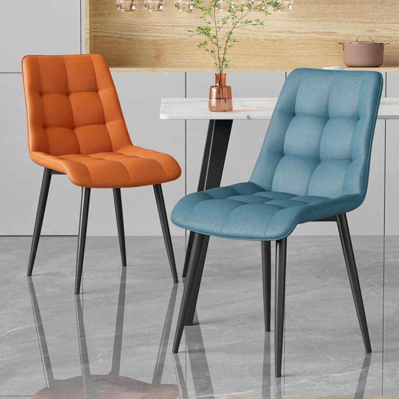 餐椅多爱一点碳素钢皮革北欧