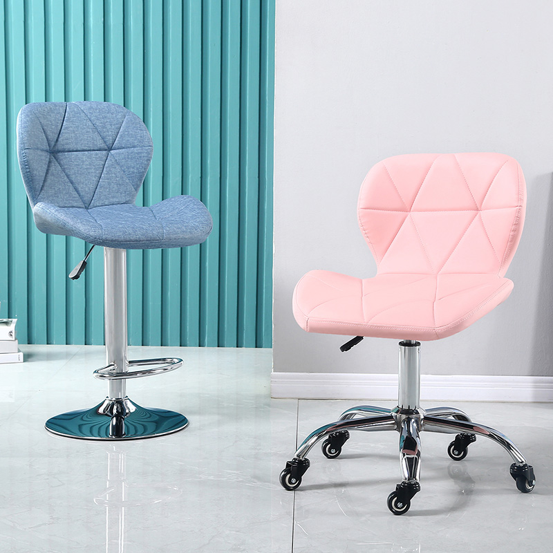 吧台椅靠背升降现代简约酒吧椅高脚凳吧台凳子家用美容凳旋转椅子