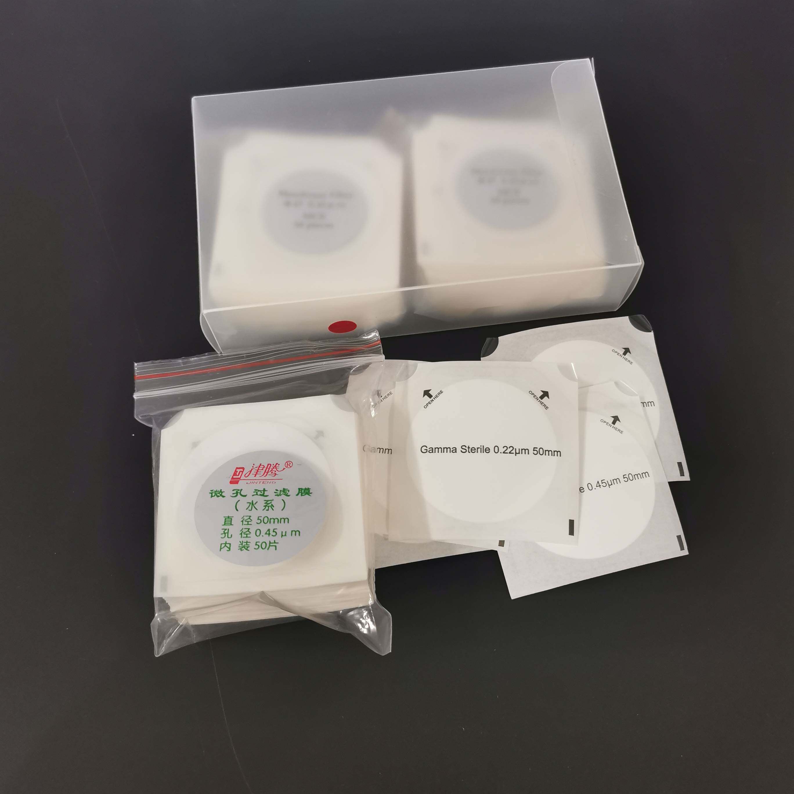 津腾牌无菌微孔滤膜有机尼龙水系mce灭菌滤膜50mm0.45/0.22um