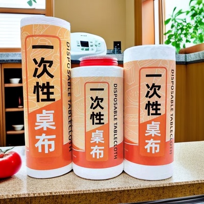 长方形圆餐桌布批发加厚一次性桌布塑料防水防油酒席结婚红色台布