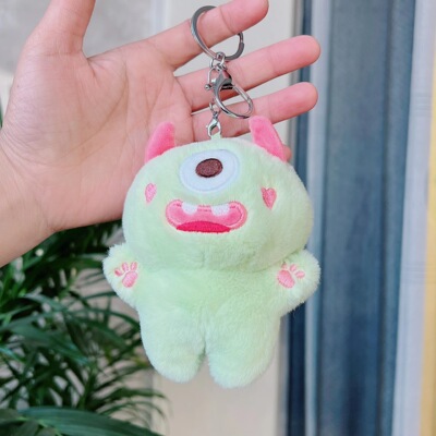 网红可爱萌大眼怪挂件毛绒玩具公仔创意包包挂饰钥匙扣布娃娃玩偶