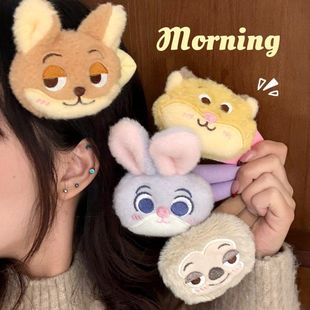 卡通秋冬季甜美可爱萌宠少女玩偶碎公仔发饰毛绒掰掰发夹刘海夹夹