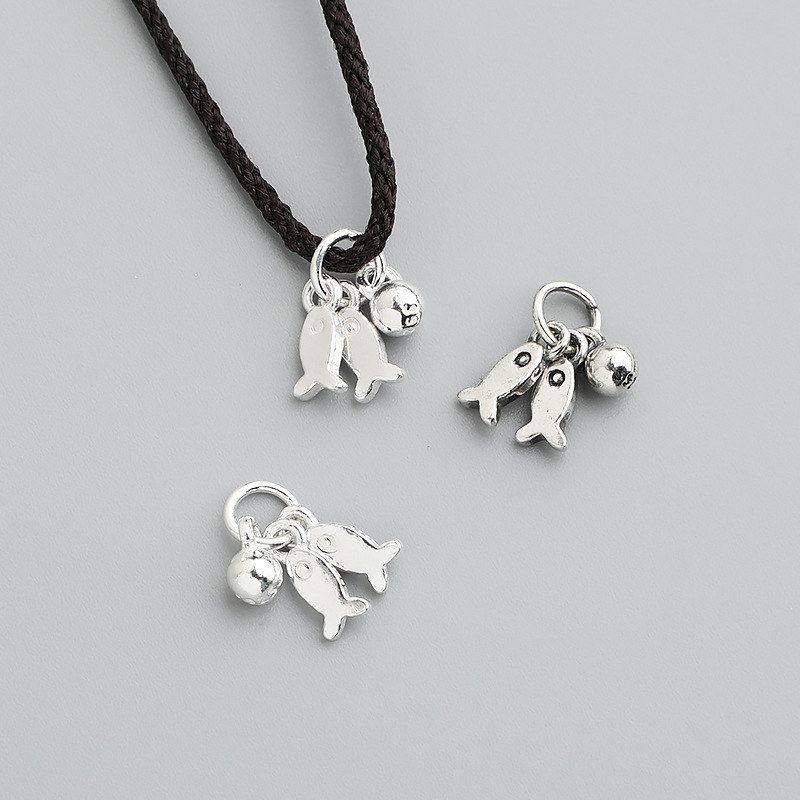 饰品可爱泰银项链挂件DIY手工挂件纯银编绳配件手链小鱼串珠s925,饰品/流行首饰/时尚饰品新,其他DIY饰品配件,淘宝优惠券,粉丝福利购,淘宝优惠卷