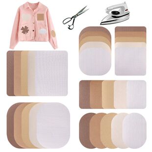 肘部随意背胶贴肘外套剪裁斜纹布补丁贴贴带衬衫方形布贴裤子膝盖