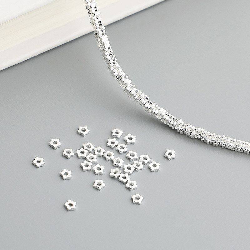 项链银子隔珠串珠纯银手链五角星S925隔片碎材料星形DIY手工配件,饰品/流行首饰/时尚饰品新,其他DIY饰品配件,淘宝优惠券,粉丝福利购,淘宝优惠卷