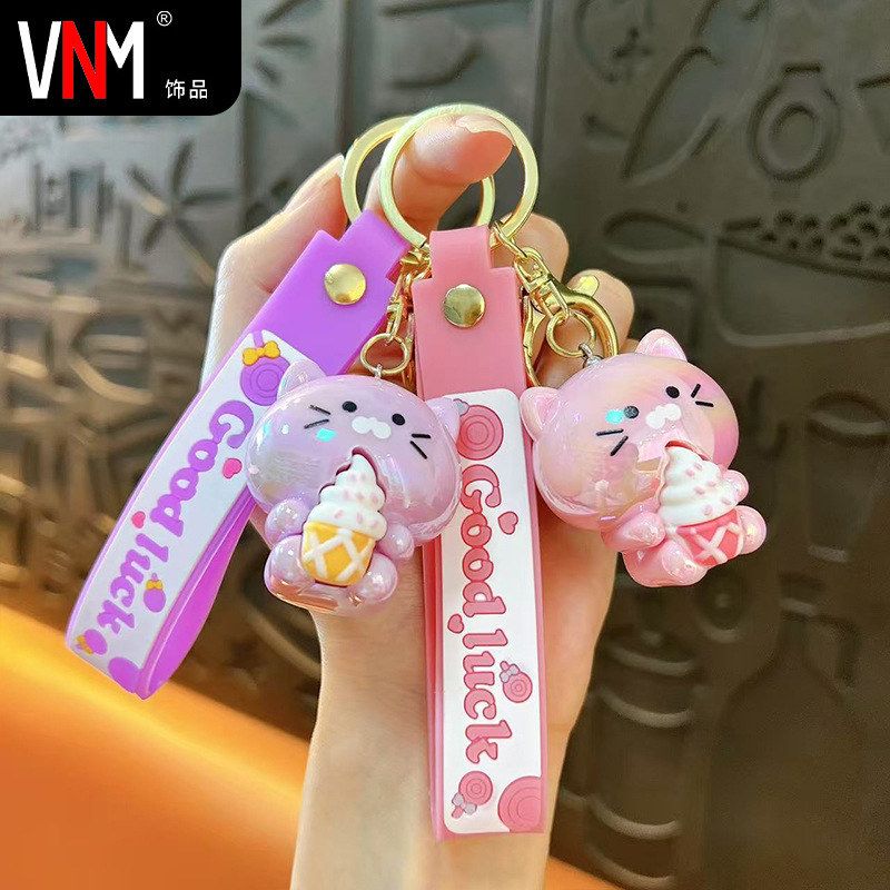 猫咪可爱汽车创意礼品抓机钥匙扣