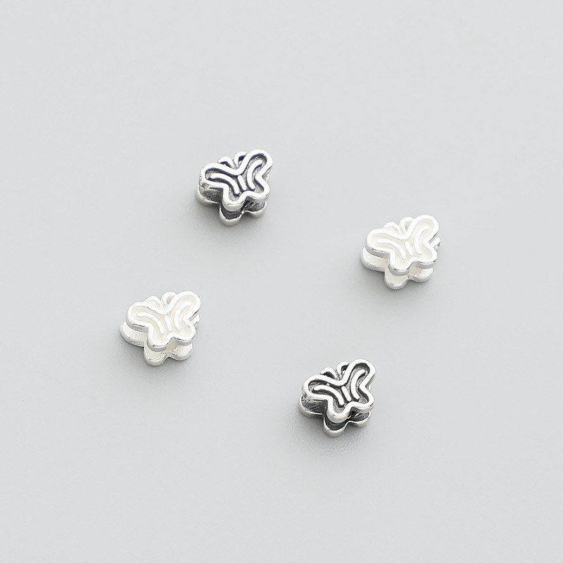 编绳s925纯银小蝴蝶隔珠材料DIY饰品散珠串珠配件项链水晶手链,饰品/流行首饰/时尚饰品新,其他DIY饰品配件,淘宝优惠券,粉丝福利购,淘宝优惠卷