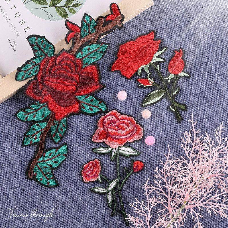 背胶布贴胸章衣帽章仔饰品刺绣绣花服装辅料玫瑰花电脑配件补丁贴,居家布艺,布贴,淘宝优惠券,粉丝福利购,淘宝优惠卷