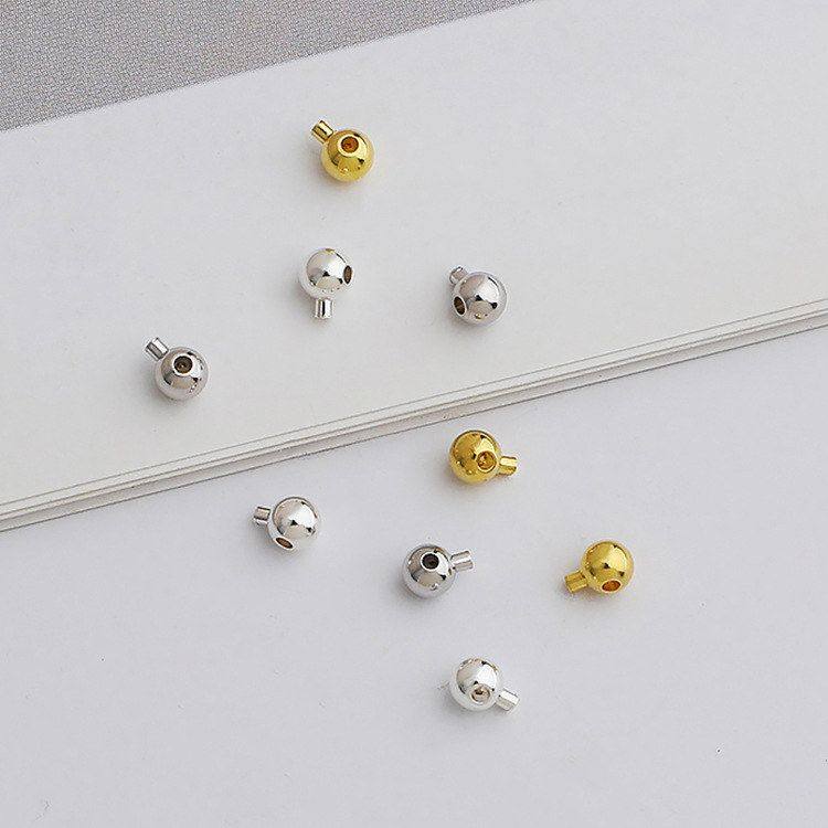 收尾扣配件DIY定位扣圆珠电镀线头精工纯银珠扣定位固定S925手链,饰品/流行首饰/时尚饰品新,其他DIY饰品配件,淘宝优惠券,粉丝福利购,淘宝优惠卷