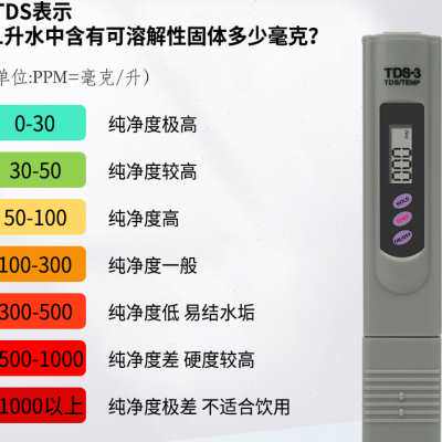 TDS水质测试笔ph余氯测试剂重金属检测纯水机 地下水井水泉水专用