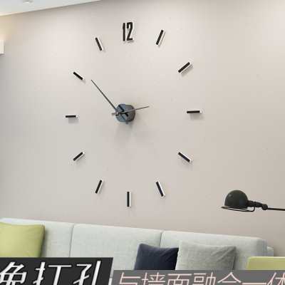 免打孔创意个性客厅墙面艺术挂钟亚克力家用石英钟表北欧简约现代