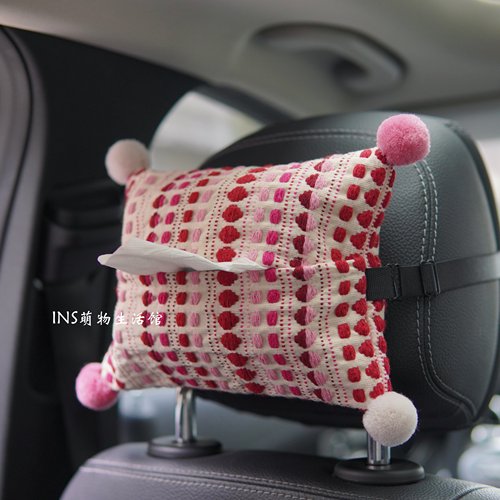 车载挂式纸巾盒可爱高颜值装饰