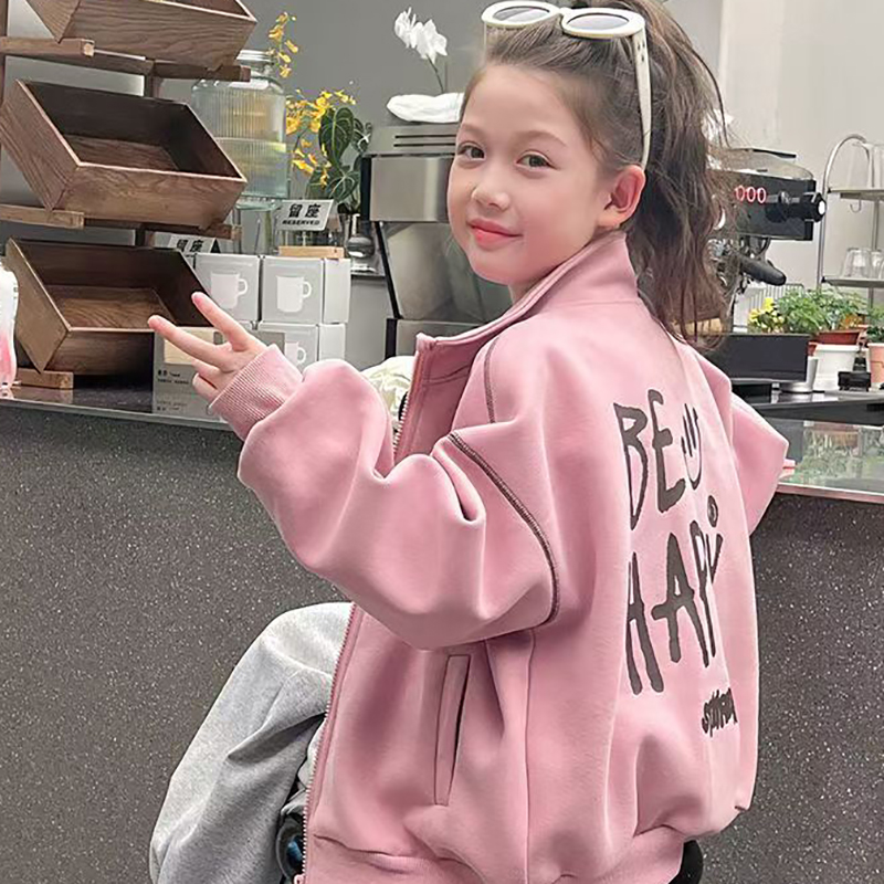 时尚立领女童外套春秋新款