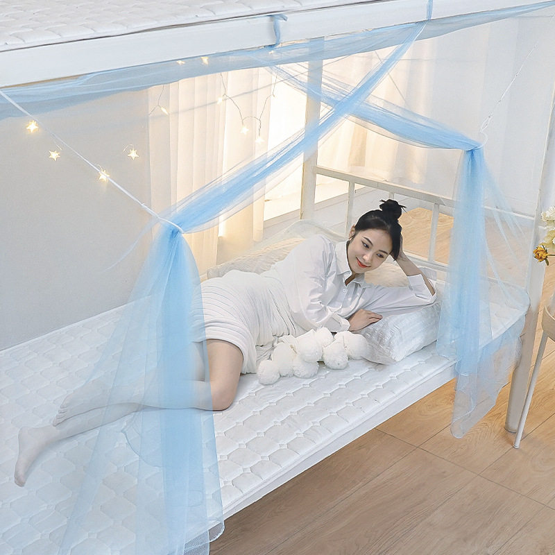 学生蚊帐床帘宿舍住校专用90x190单人床高中上铺上下白色