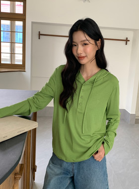 BAO STUDIO夏季轻薄透气莱赛尔亚麻连帽衫女韩系简约休闲防晒上衣