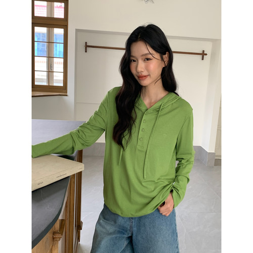 BAO STUDIO夏季轻薄透气莱赛尔亚麻连帽衫女韩系简约休闲防晒上衣