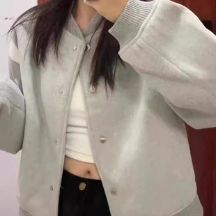 早秋季韩系外套女短款棒球服春秋冬季2025新款开秋夹克加绒小个子
