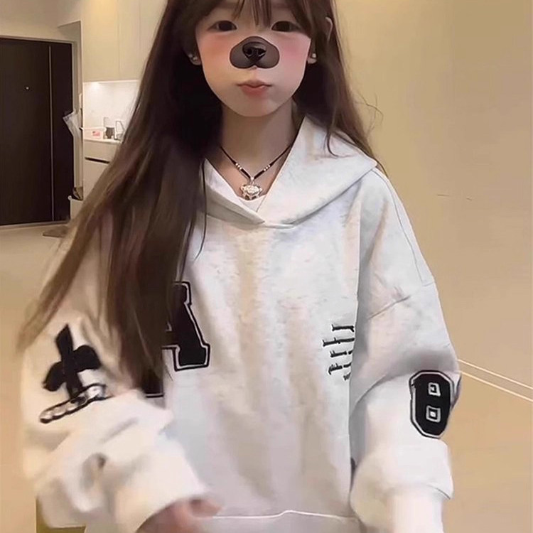 国潮牌美式高街字母情侣加绒外套