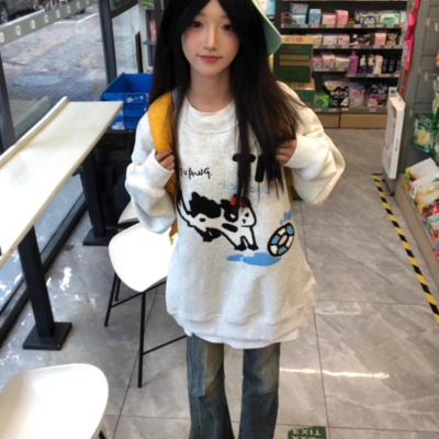 港味chic卡通狗狗小众休闲外套