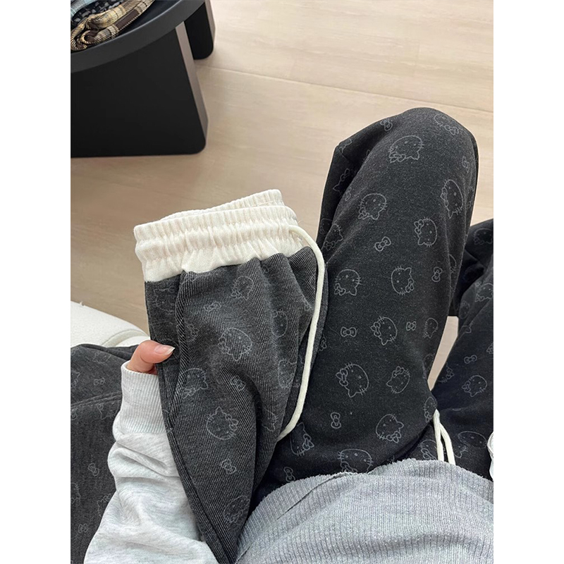 秋冬季新款直筒阔腿裤