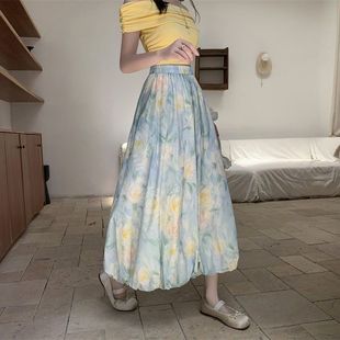 法式 超好看独特漂亮半身裙气质a字裙 浪漫碎花苞裙女夏季 2025新款