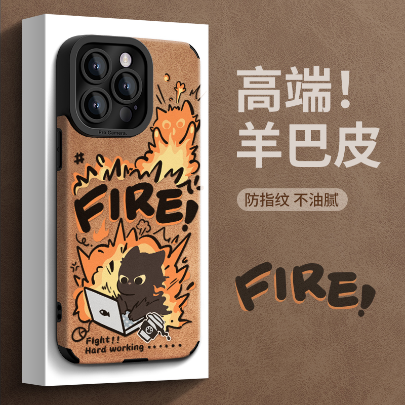 适用iPhone13 promax苹果15 12 14手机壳11防摔xsmax新款16创意16promax爆炸小狗X全包Plus翻毛皮6S男女13p潮