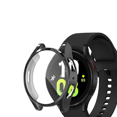 适用三星watch7/6/5保护壳watch8保护套钢化壳新款galaxy六代40/44mmPC硬壳防摔三星6代智能运动手表壳膜一体