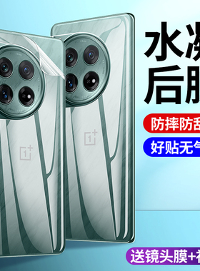 适用一加13手机后膜OnePlus12背膜全覆盖高清防摔水凝软膜1+12镜头膜后盖保护膜磨砂防指纹一加12新款手机膜