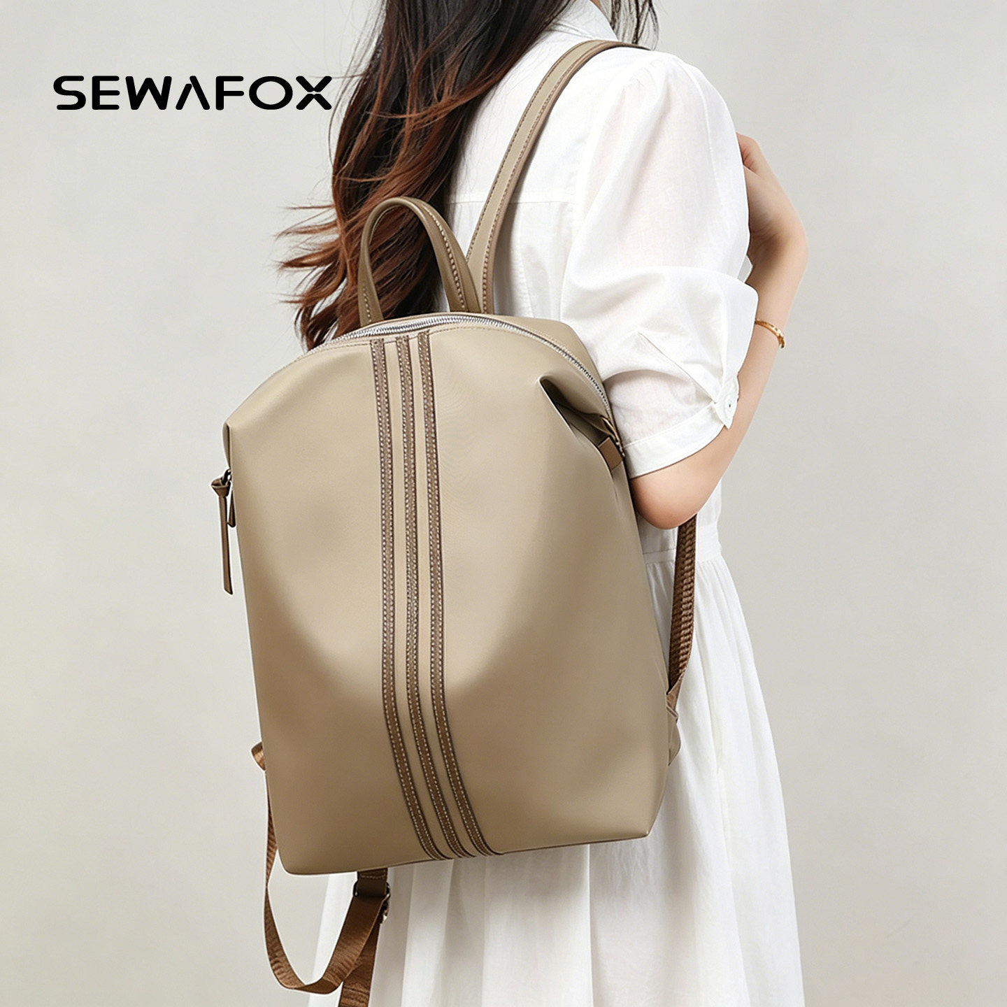 SEWAFOX高级感防水双肩包斜挎