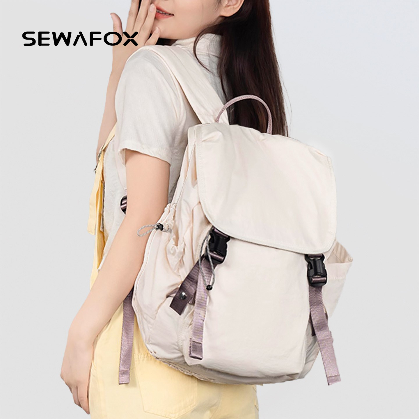 双肩包女旅游轻便女款2026新款背包高级感小众上班通勤包书包女生