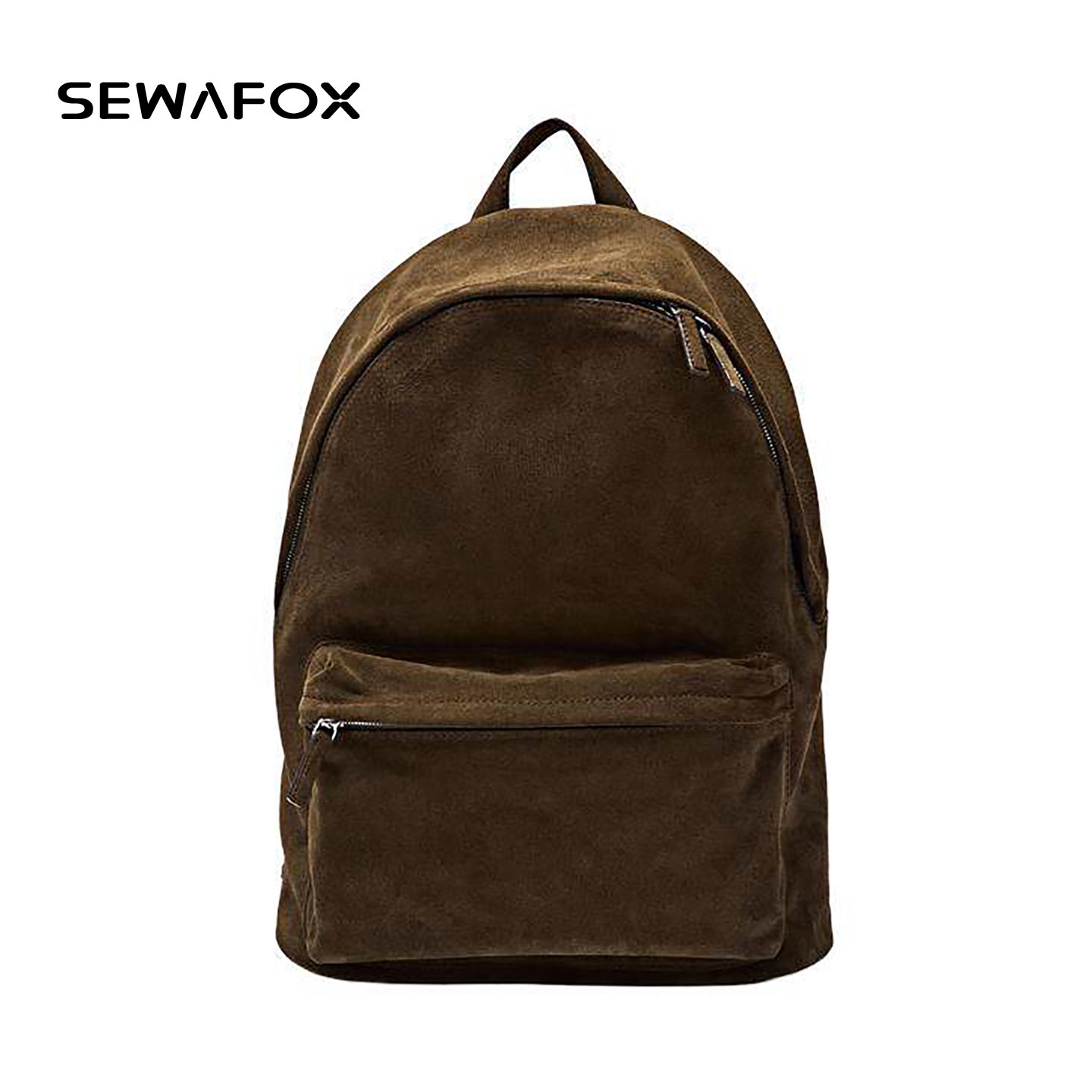 复古绒面高级感双肩包男士2026春季新款简约小众通勤大容量背包男