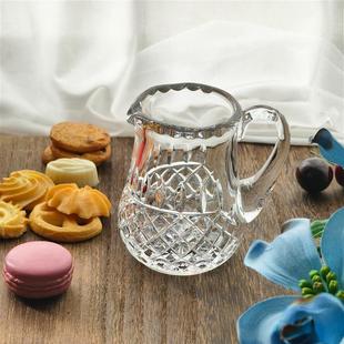 家用装 奶壶ins宫廷风水晶透明手工精致小奢华欧式 饰中古摆件