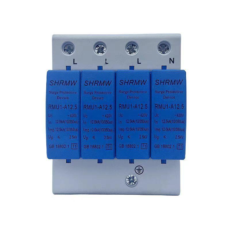 上海人民T1三相四线防雷避雷limp12.5KA一级浪涌保护器RMU1-A12.5
