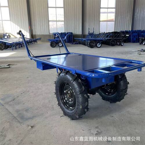 电动助力平板式手推三轮车 果园山地农用独轮车运输车现货供应
