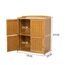 新款楠收竹碗柜飘窗柜厨房置物架多实木阳台纳柜功能储物柜餐边书