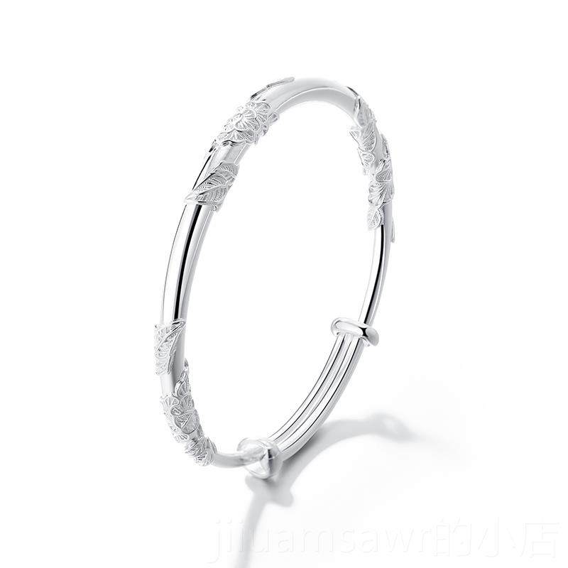 新款clect珂里连理母镯枝银手女款纯银999足银子亲节镯礼物实用送