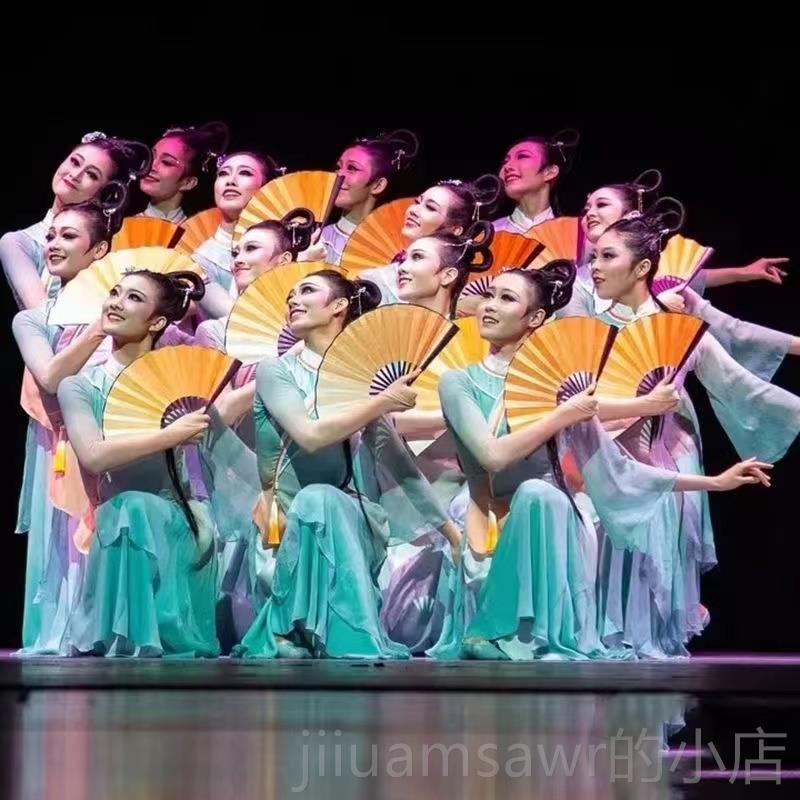 新款醉春风舞蹈国服儿演出服女童古典服舞表演飘逸中风女款童扇子