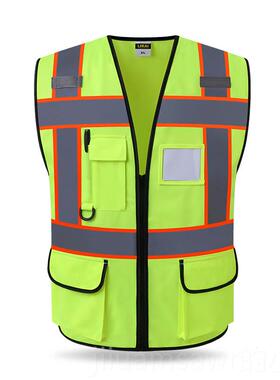 新款liki反光背工心施地安全防护环卫马a可甲保安交通荧光服印字