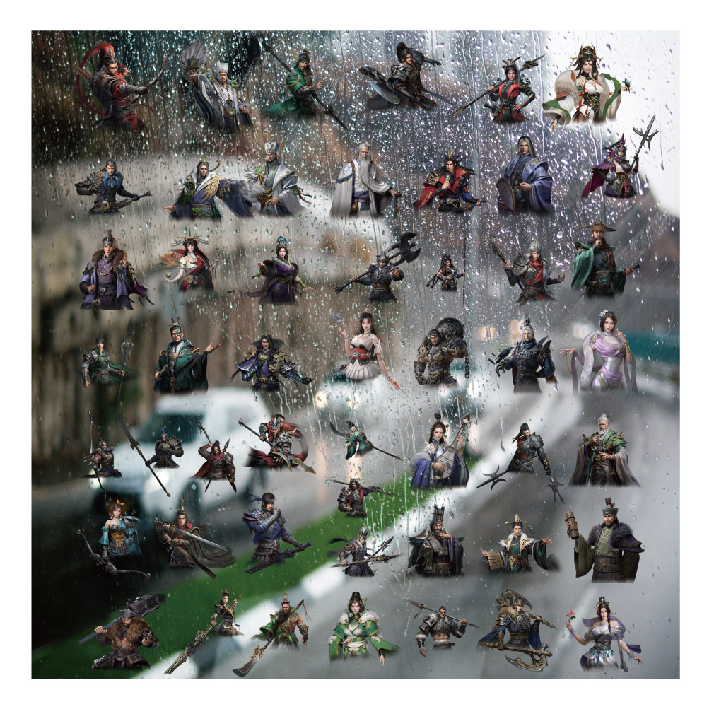 写实三国武将UV转印贴diy手账本手机壳水晶标签水杯防水装饰贴纸