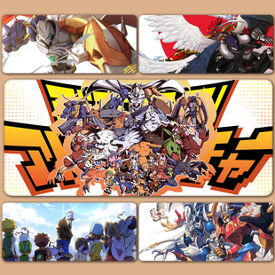 数码宝贝奥米加兽战斗暴龙兽天女兽数码暴龙鼠标垫超大号桌垫