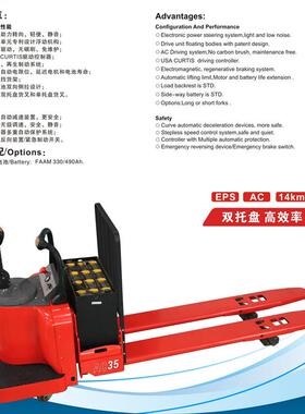 wwp力CBD-CBD5-515达1双0托盘电5动托盘搬运车全自动.5吨站驾式叉