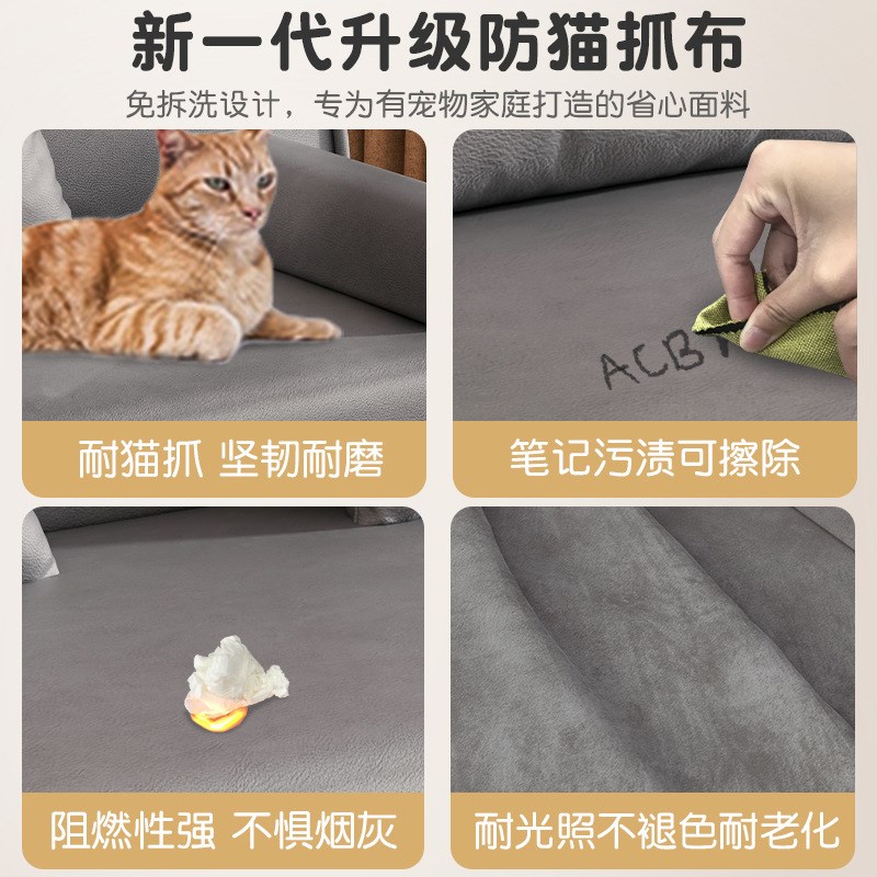 奶油风沙发客厅小户型多功能可折叠出租房双人三人卧室两用沙发床