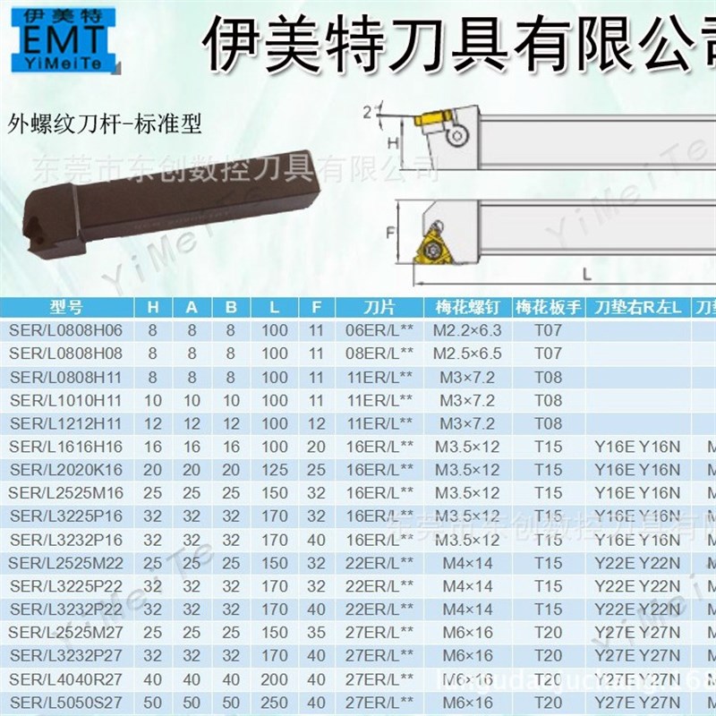 数控刀具外螺纹车刀杆SER2525M16标准型螺纹刀杆非标刀具均可做
